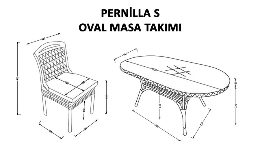 Pernilla S Oval Tischgruppe