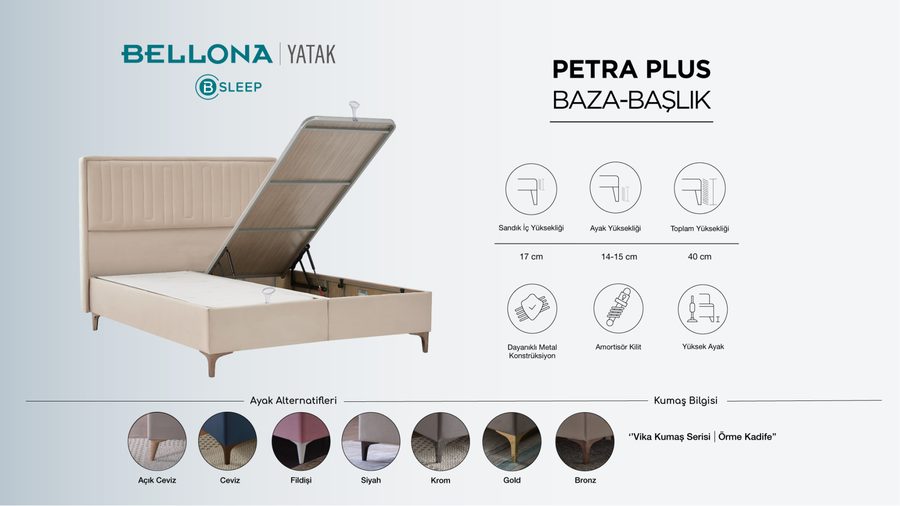 Petra Plus Midi Bettbox - Anthrazit