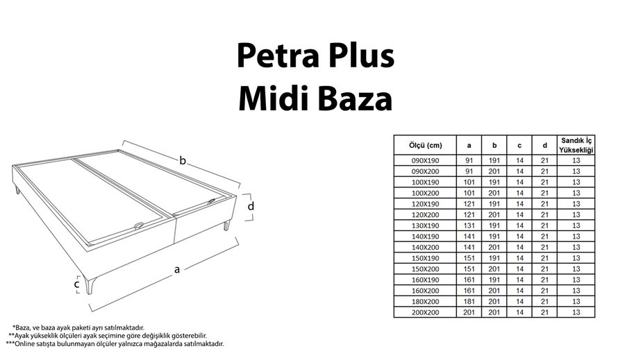 Petra Plus Midi Bettbox - Anthrazit
