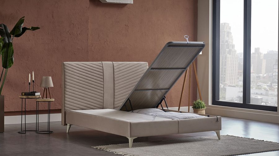 Petra Plus Midi Bettbox - Taupe