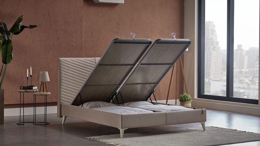 Petra Plus Midi Bettbox - Taupe