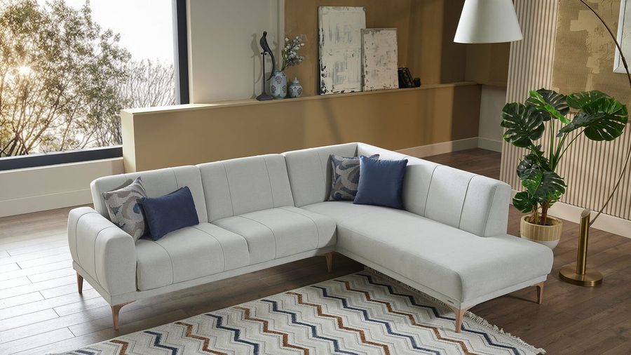 Porto Ecksofa - Grau