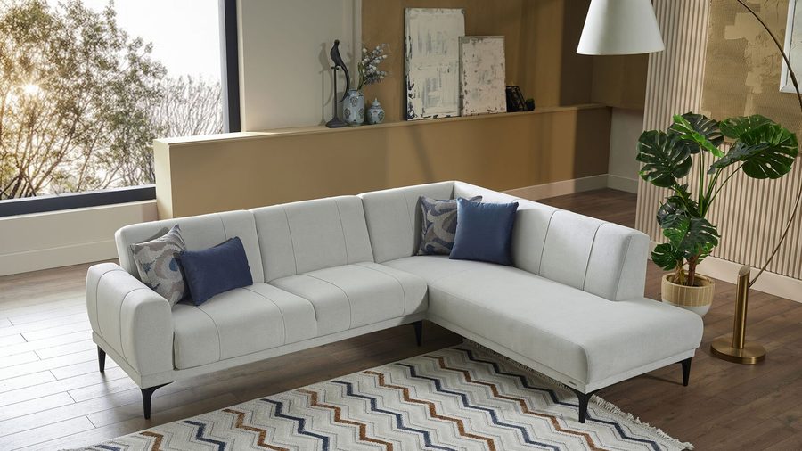 Porto Ecksofa - Grau