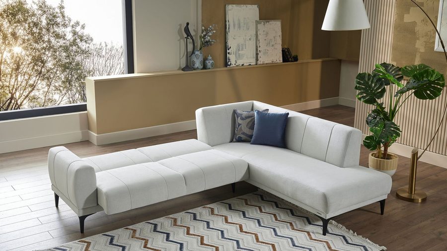 Porto Ecksofa - Grau