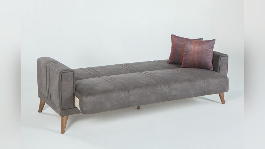 Ruby 3-Sitzer Sofa - Ziegelrot Zierkissen