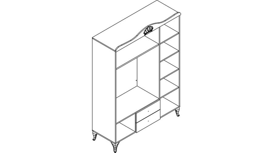 Sandy 3-türiger Kleiderschrank