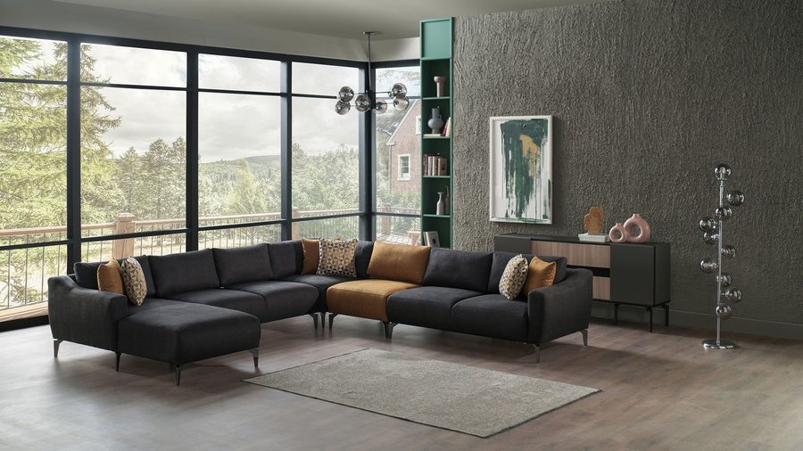 Sanvela Wohnlandschaft Modular - Anthrazit