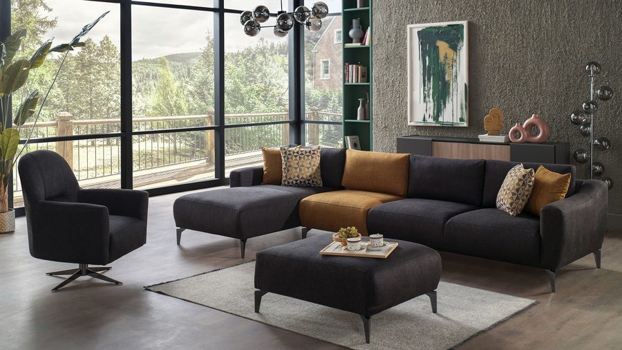 Sanvela Wohnlandschaft Modular - Anthrazit
