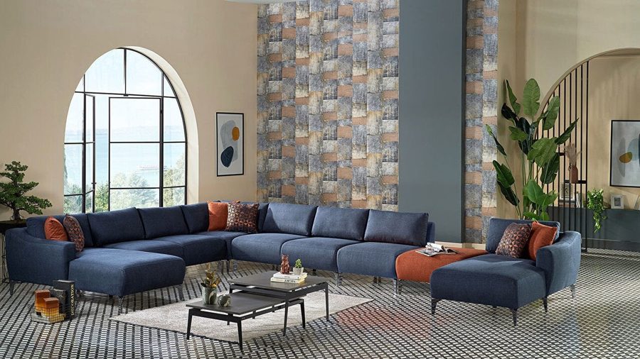 Sanvela Wohnlandschaft Modular - Dunkelblau