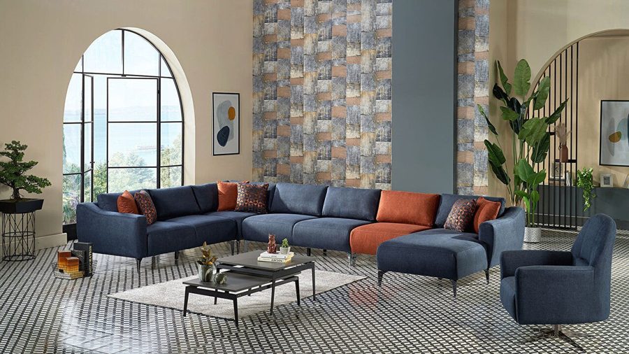 Sanvela Wohnlandschaft Modular - Dunkelblau
