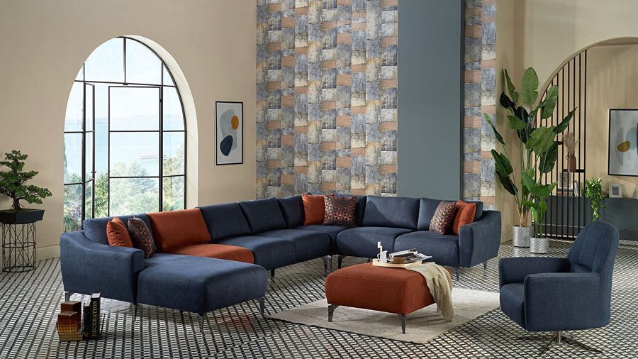 Sanvela Wohnlandschaft Modular - Dunkelblau