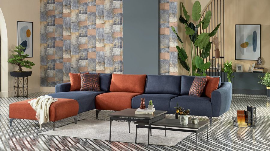 Sanvela Wohnlandschaft Modular - Dunkelblau