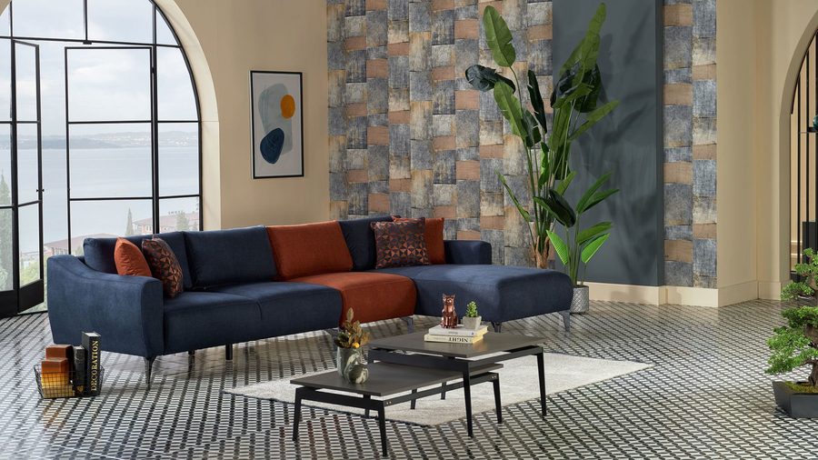 Sanvela Wohnlandschaft Modular - Dunkelblau