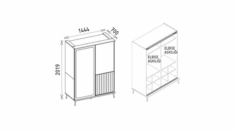 Selina Jugendzimmer Schwebetürenschrank