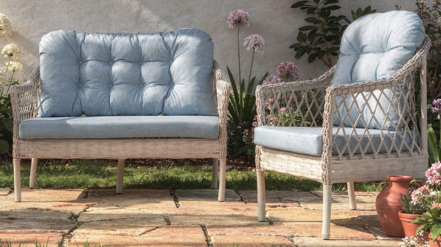 Setra 2-Sitzer Sofa - hell Blau
