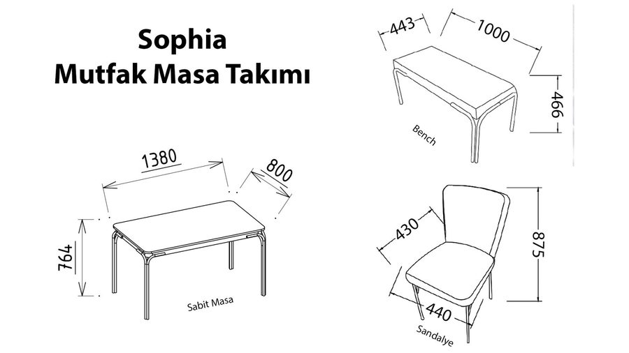 Sophia Küchentisch-Set