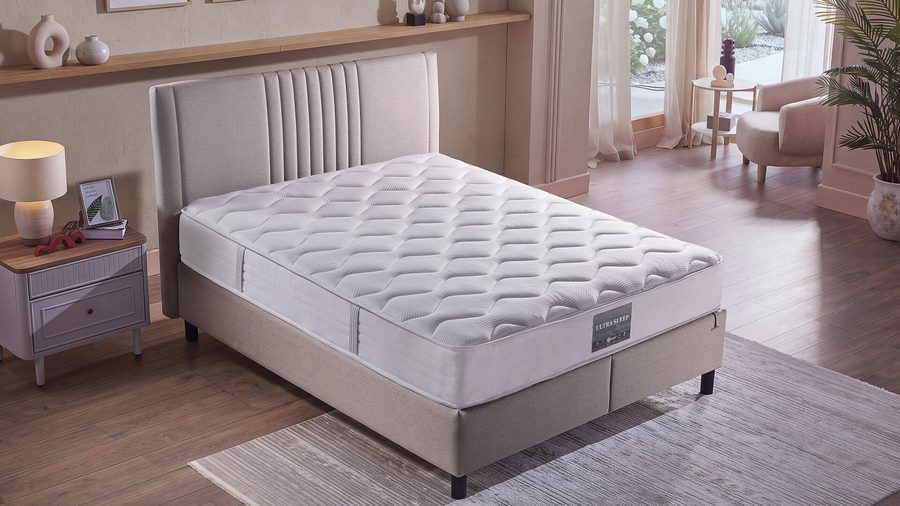 Ultra Sleep Bettbox-Set mit Kopfteil und Matratze 160x200