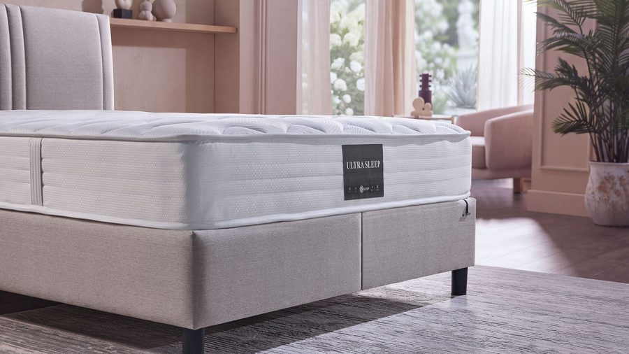 Ultra Sleep Bettbox-Set mit Kopfteil und Matratze 160x200