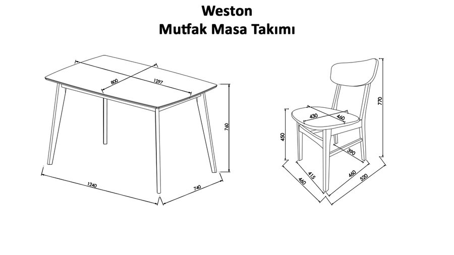 Weston Küchentisch-Set