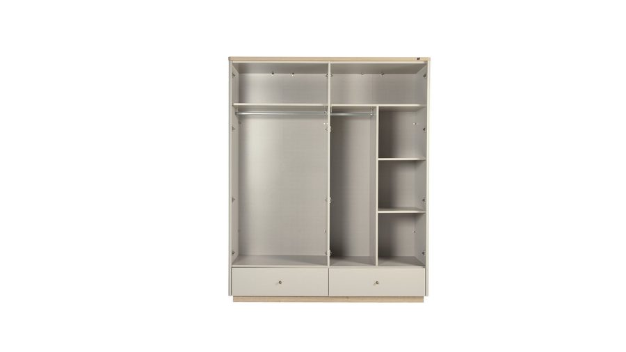 Borneo 4-türiger Kleiderschrank