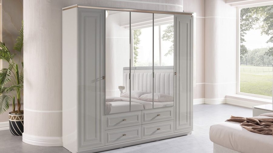 Briella 5-türiger Kleiderschrank