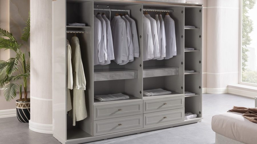 Briella 6-türiger Kleiderschrank