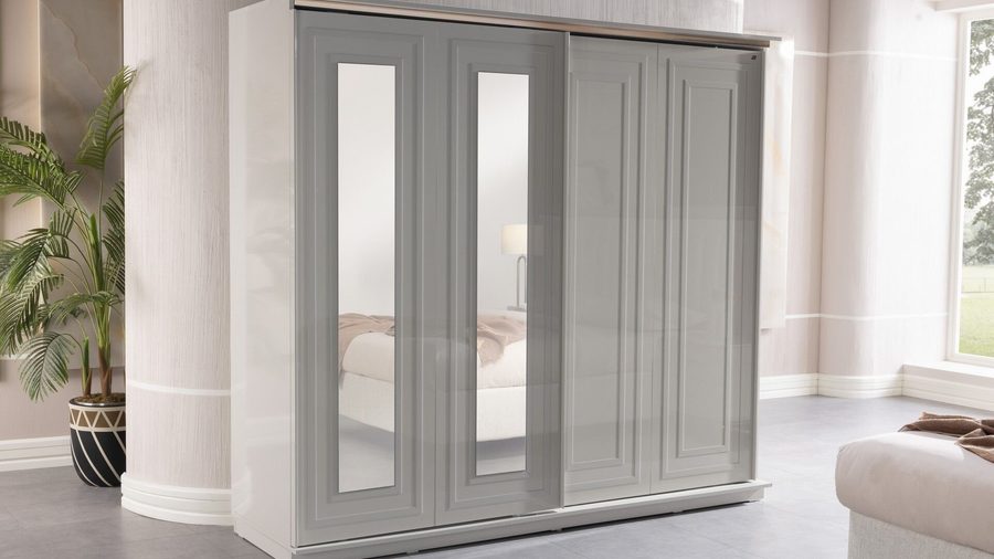 Briella mit Schwebetüren -türiger Kleiderschrank