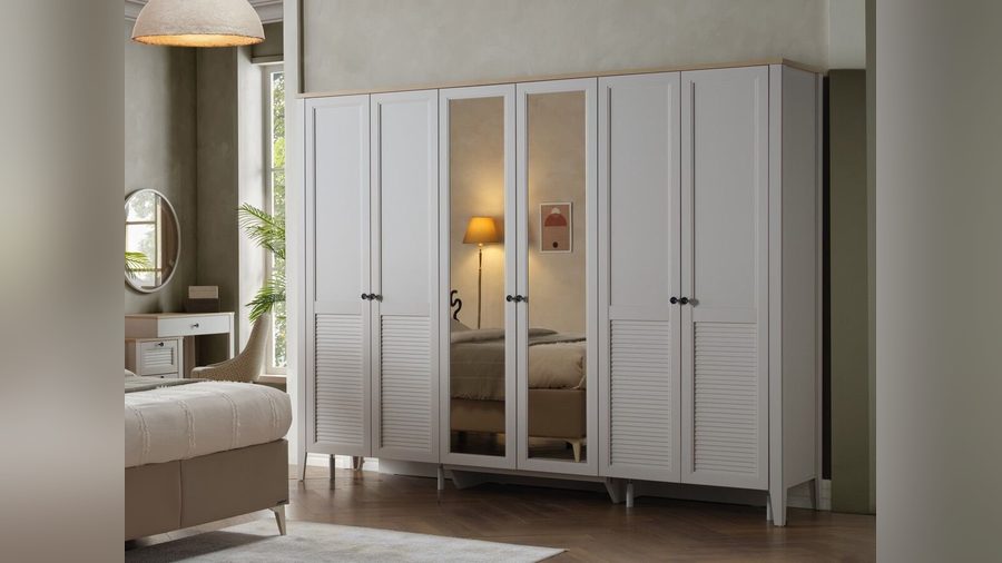 Fiona 6-türiger Kleiderschrank
