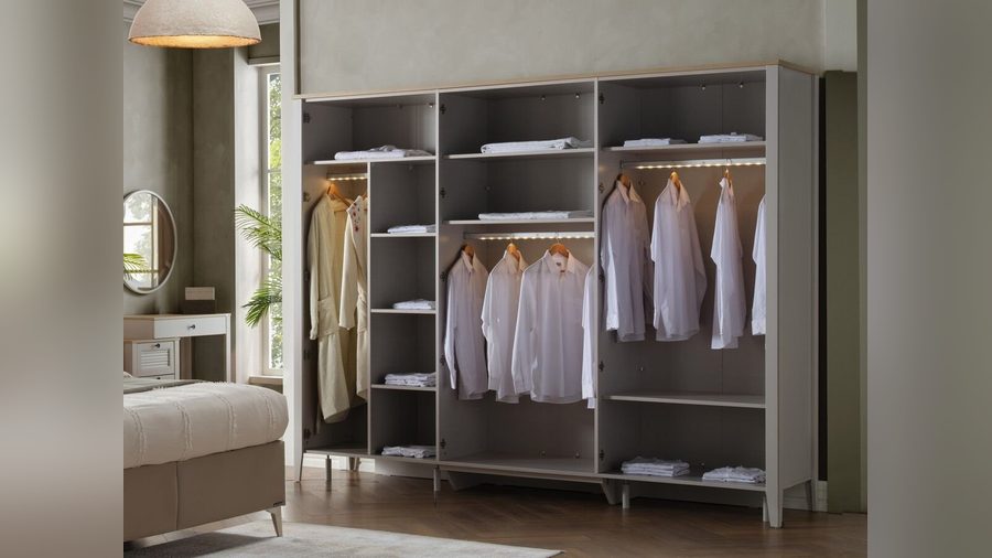 Fiona 6-türiger Kleiderschrank