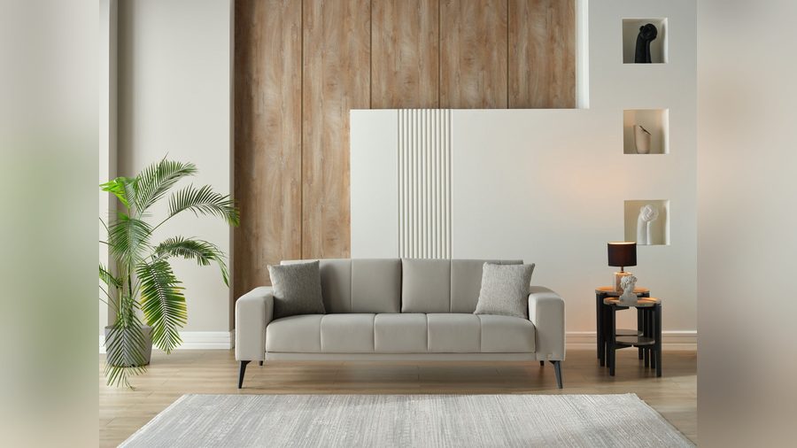 Freya 3-Sitzer Sofa mit Zierkissen