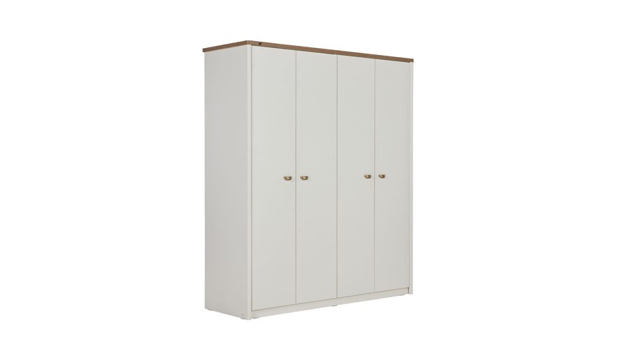 Lavita 4-türiger Kleiderschrank