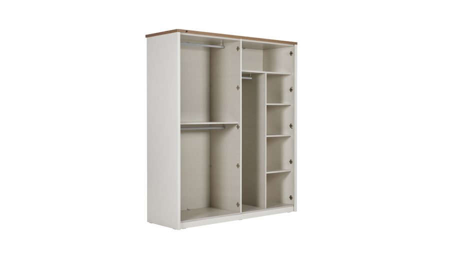 Lavita 4-türiger Kleiderschrank