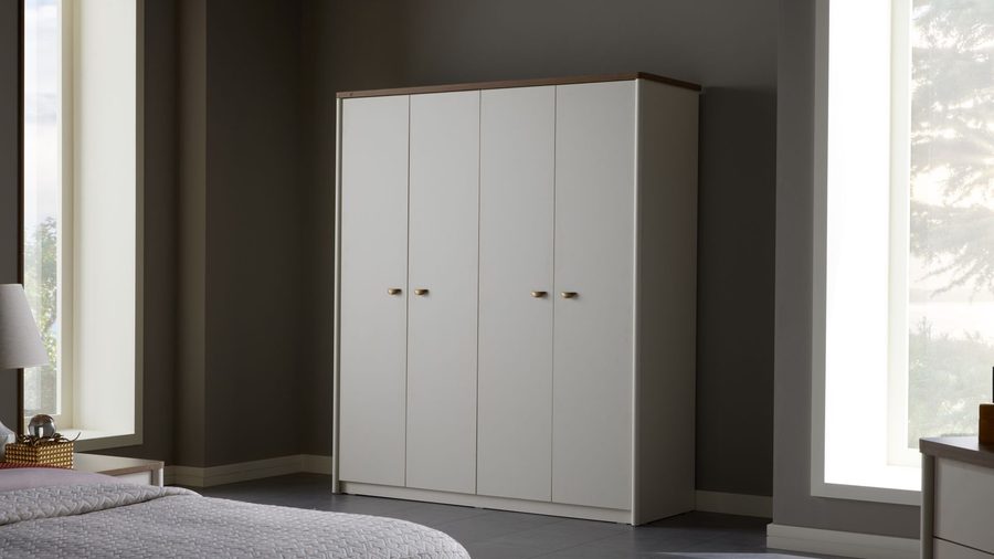 Lavita 4-türiger Kleiderschrank