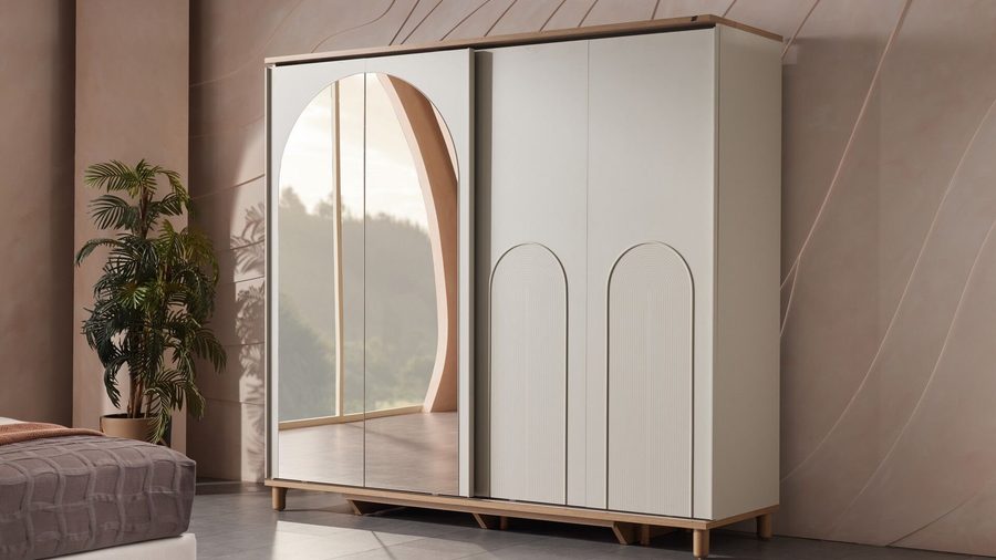 Legato mit Schwebetüren -türiger Kleiderschrank