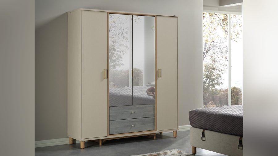 Linus 4-türiger Kleiderschrank