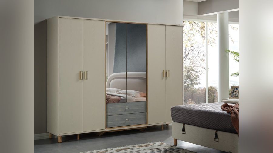 Linus 6-türiger Kleiderschrank