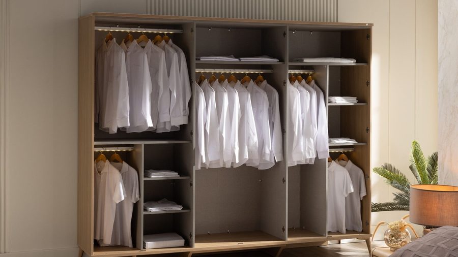 Mitra 6-türiger Kleiderschrank
