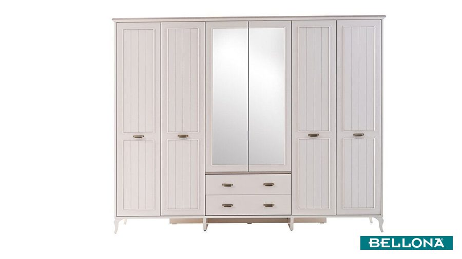 Andera 6-türiger Kleiderschrank von Bellona