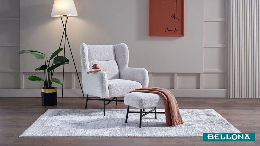 Asya Ohrensessel & Hocker von Bellona