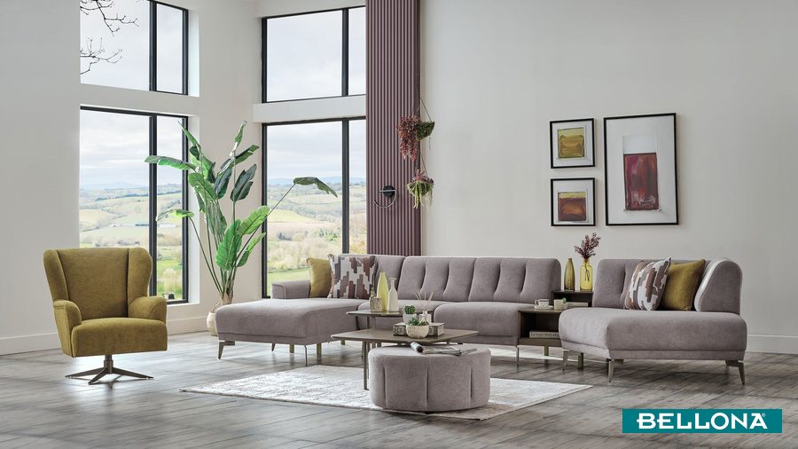 Atlanta Wohnlandschaft Modular - Taupe von Bellona