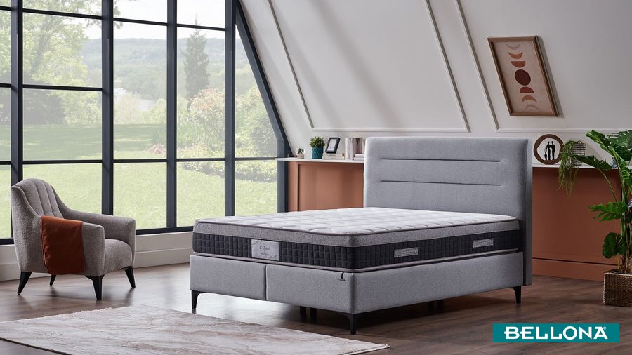 BCloud Bettbox-Set mit Kopfteil und Matratze von Bellona