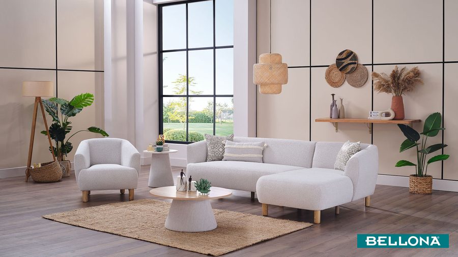 Bonita Ecksofa - Weiß von Bellona