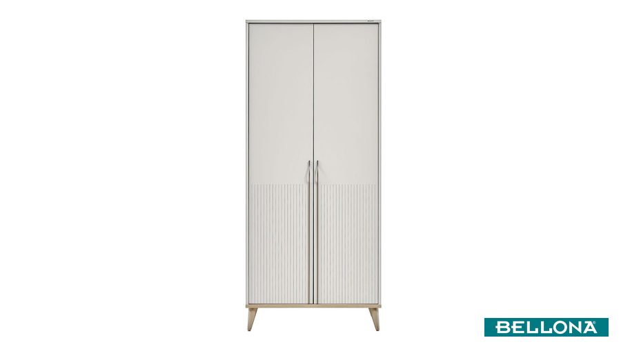 Canvas 2-türiger Kleiderschrank von Bellona