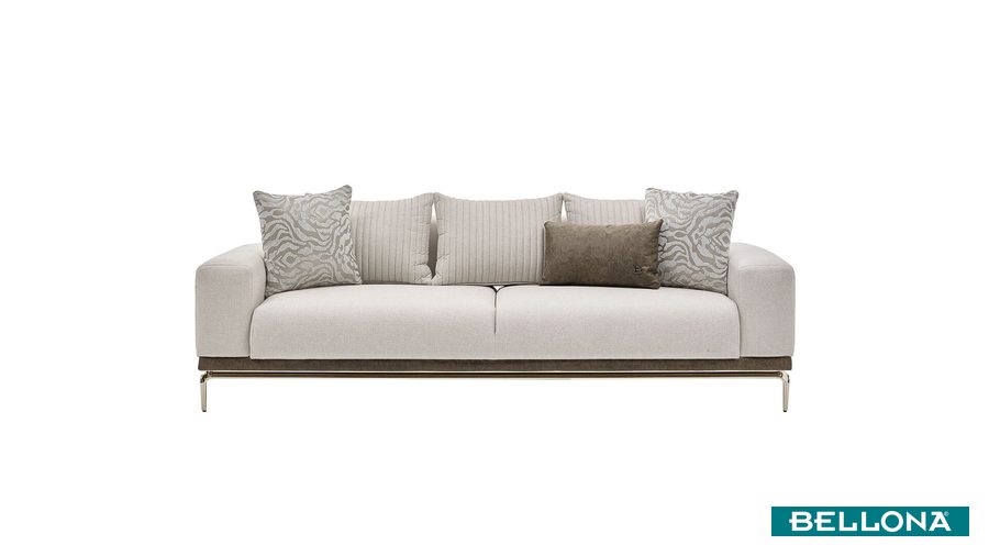 Estella 3-Sitzer Sofa - Creme von Bellona