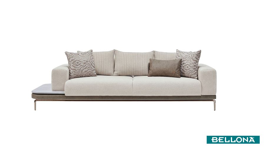 Estella 3-Sitzer rechts Sofa - Creme von Bellona