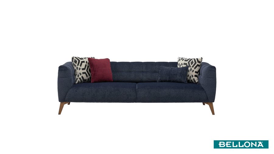 Indiana 3-Sitzer Sofa - Nuss-Füße von Bellona