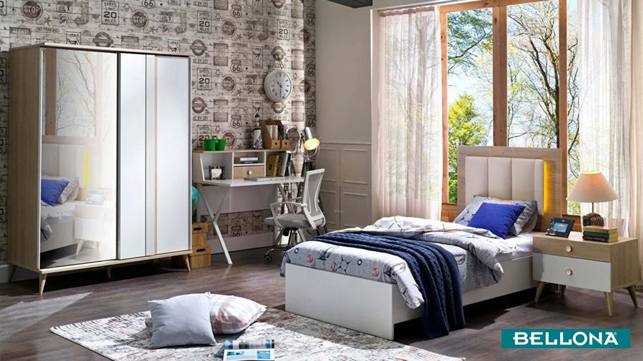 Intro Jugendzimmer Schwebetürenschrank von Bellona
