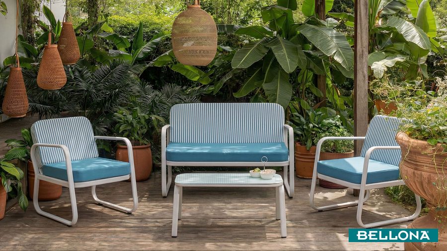 Kaldis Gartenmöbel-Set - Blau von Bellona