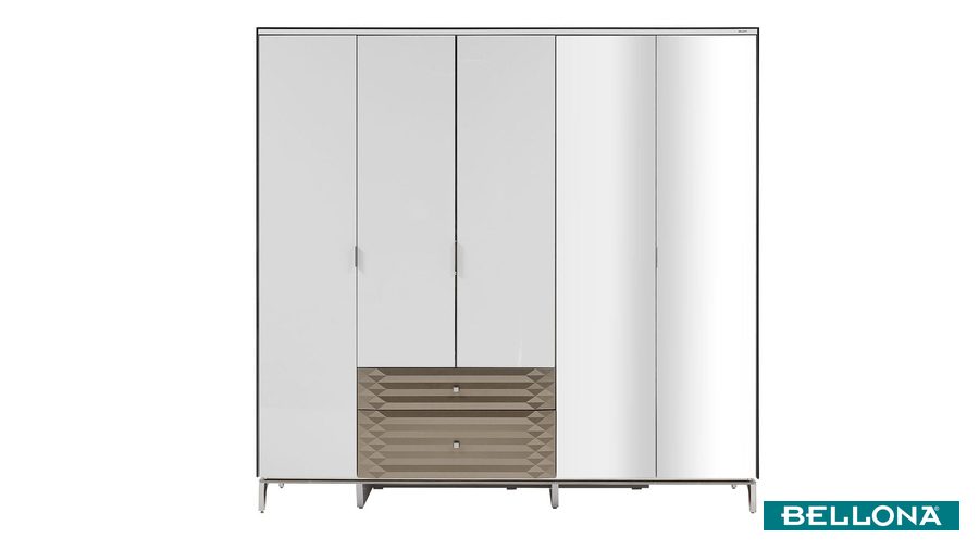 Loria 5-türiger Kleiderschrank von Bellona