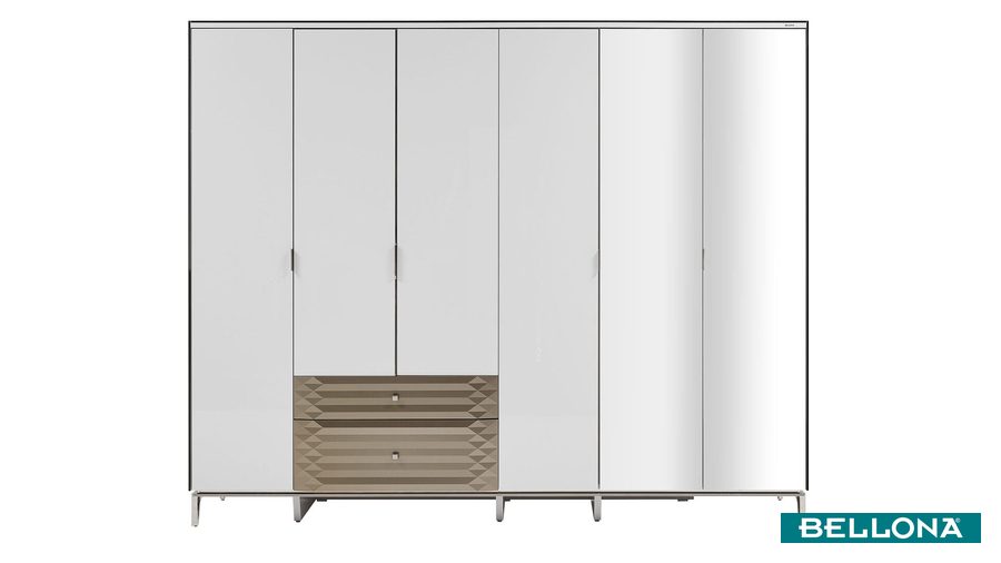 Loria 6-türiger Kleiderschrank von Bellona